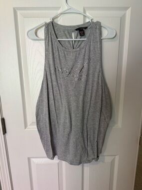 Victoria's Secret Light Gray Tank with Metallic Script